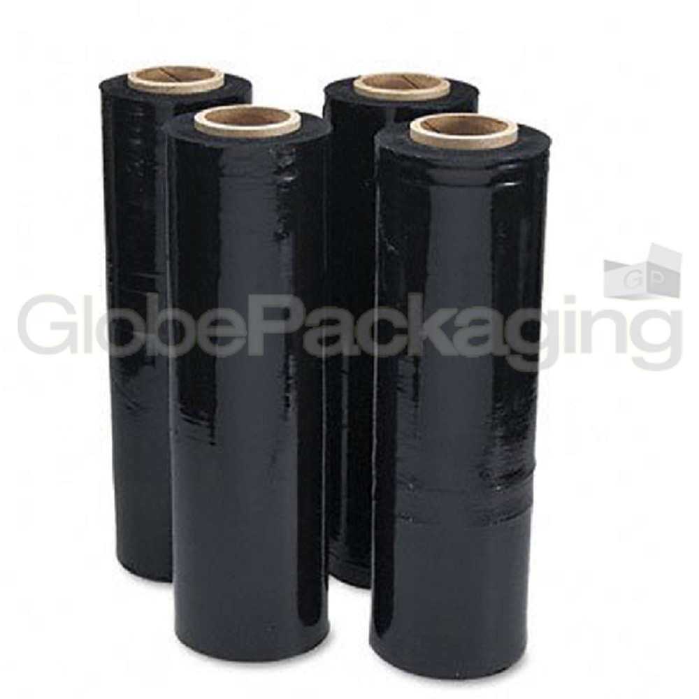 6 ROLLS OF BLACK PALLET STRETCH SHRINK WRAP - LTD OFFER